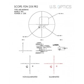 US Optics 5-25x52 PR2 reticle MPN B-25 PR2