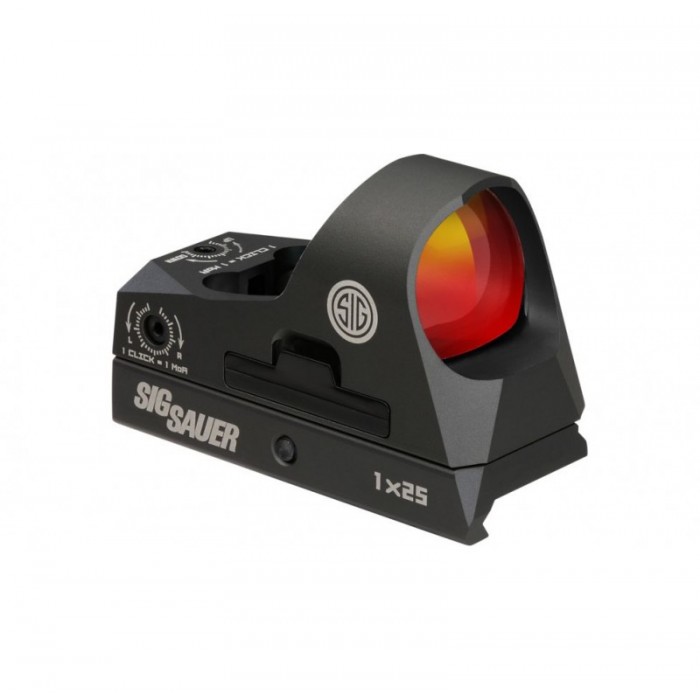 Sig Sauer Romeo3 Mini Reflex Sight w/Riser, 1x25mm, 3 MOA Red Dot Reticle SOR31002