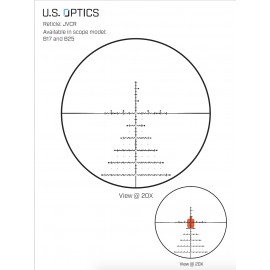 US Optics B-17 3.2-17x50 Digital Red FFP JVCR 1/10 Mil Adj. Riflescope B-17 JVCR