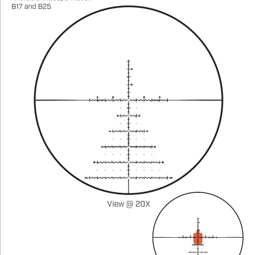 US Optics B-17 3.2-17x50 Digital Red FFP JVCR 1/10 Mil Adj. Riflescope B-17 JVCR