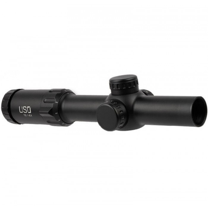 US Optics 1-8x24mm; 30 mm Tube; Digital Red FFP JNG Reticle Riflescope TS-8X JNG MIL