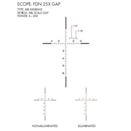 US Optics B-10 1.8-10x40 mm Scope 34MM Tube Digital Red FFP GAP Reticle 100 Click Elevation Knob B-10 GAP