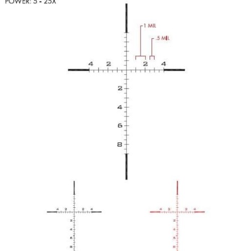 US Optics B-10 1.8-10x40 mm Scope 34MM Tube Digital Red FFP GAP Reticle 100 Click Elevation Knob B-10 GAP