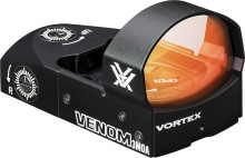 This is the classic Vortex Venom that has been popular for years . It is an open emitter design, which means the LED that projects the dot is exposed in an open housing .

Best For: Pistols, rifles, and shotguns where ultra-light weight and a low profile are key . Its wide viewing window is great for rapid target transitions .

Key Feature: It has an auto-brightness sensor that adjusts the dot's intensity based on the ambient light .